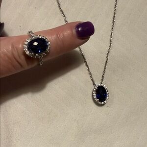 Kay Jewelers elegant lab grown Sapphire set